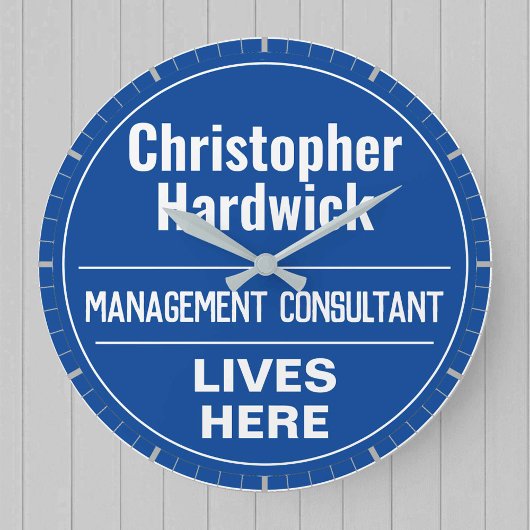 Fun Management Consultant Wall Plaque Style Grote Klok