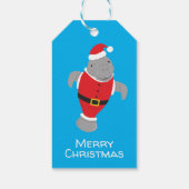 Fun Manatee Animal Kerstmis Cadeaulabel (Achterkant)