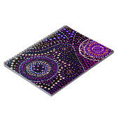 Fun Mandala Dot Art Blue Paars Spiral Notitieboek (Linkerzijde)