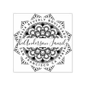 Fun Mandala familienaam Retouradres Rubberstempel (Afrduk)