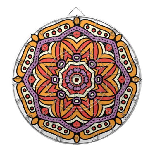 Fun Mandala Pattern Dartbord (Voorkant)