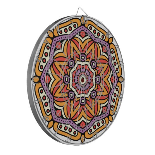 Fun Mandala Pattern Dartbord (Voorkant Links)