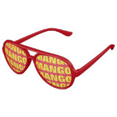 Fun mango fruit obsessie party shades zonnebril (Gekanteld)