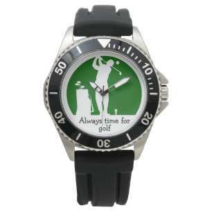 Fun Mannen Masculine Golf Theme Horloge