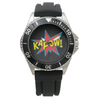 Fun Mannen Superheld Comic Book Kapow Black