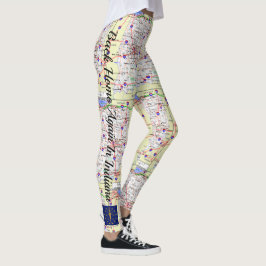 Fun Map weer terug naar huis in Indiana Leggings
