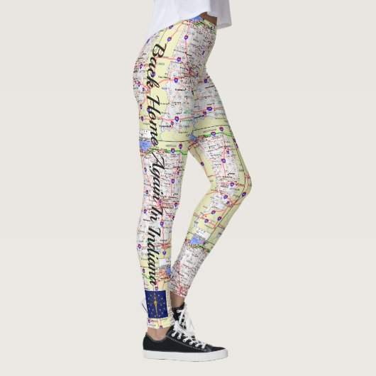 Fun Map weer terug naar huis in Indiana Leggings (Rechts)