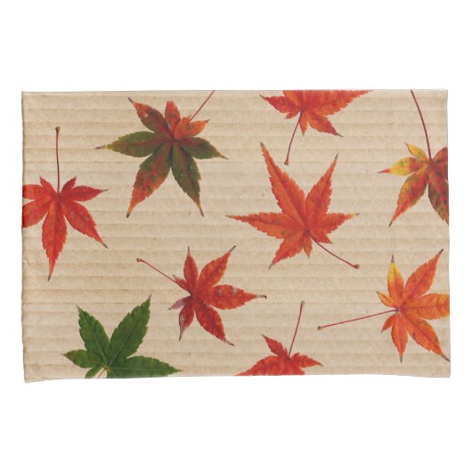 FUN Maple Leaves on Cardboard Box Kussensloop (Voorkant-Rechts)