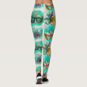 Fun Mardi Gras Maskers Leggings (Achterkant)