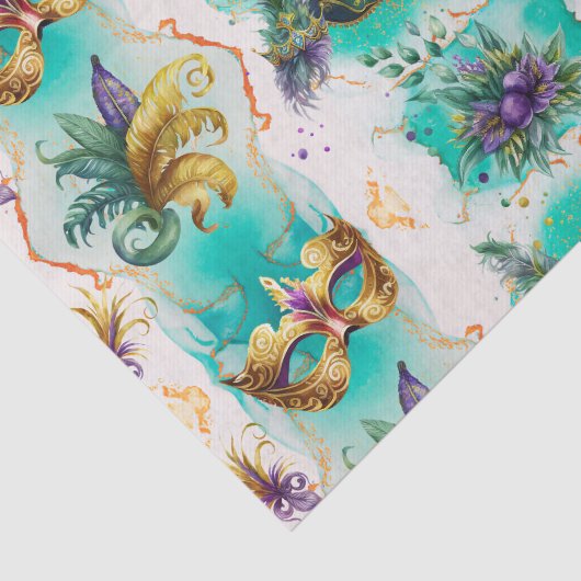 Fun Mardi Gras Maskers Tissuepapier (Detail)