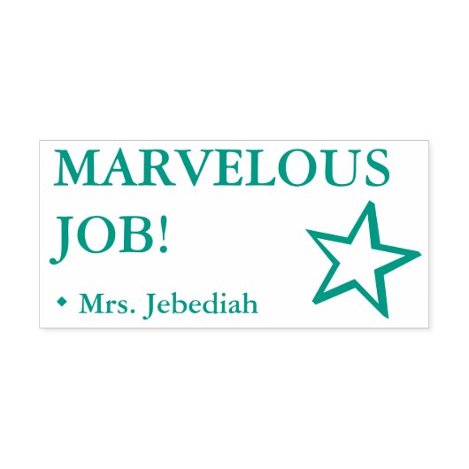 Fun "MARVELOUS JOB!" Rubberstempel sorteren Zelfinktende Stempel (Design)