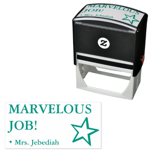 Fun "MARVELOUS JOB!" Rubberstempel sorteren Zelfinktende Stempel (In situ)