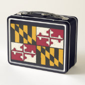 Fun Maryland Flag Retro Metal Lunch Box (Achterkant)