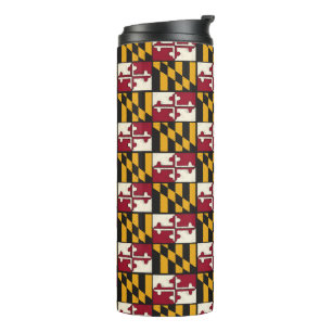Fun Maryland State Flag Swag Thermal Drink Tumbler Thermosbeker