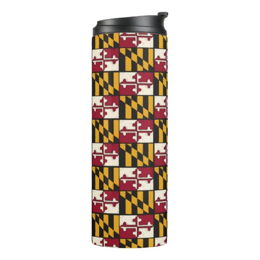 Fun Maryland State Flag Swag Thermal Drink Tumbler Thermosbeker (Gedraaid links)