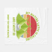 Fun MATCHA Mountains noemen Latte Drinker Fleece Deken (Voorkant (Horizontaal))