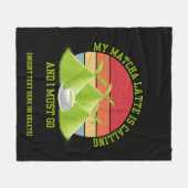 Fun MATCHA Mountains noemen Latte Drinker Fleece Deken (Voorkant (Horizontaal))