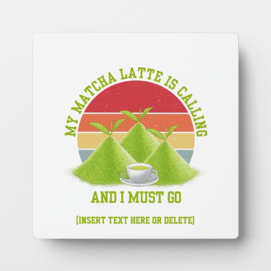 Fun MATCHA Mountains noemen Latte Drinker Fotoplaat (Voorkant)