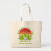 Fun MATCHA Mountains noemen Latte Drinker Grote Tote Bag (Voorkant)