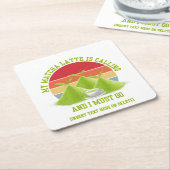Fun MATCHA Mountains noemen Latte Drinker Kartonnen Onderzetters (Schuin)