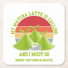 Fun MATCHA Mountains noemen Latte Drinker Kartonnen Onderzetters