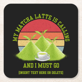 Fun MATCHA Mountains noemen Latte Drinker Kartonnen Onderzetters
