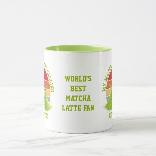 Fun MATCHA Mountains noemen Latte Drinker Mok (Midden)