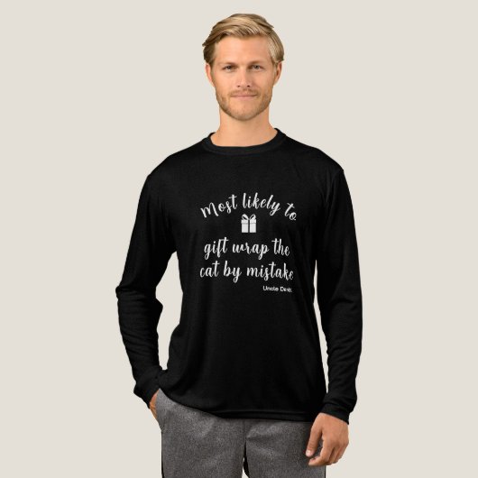 Fun Matching Family Most Likely To Custom Holiday  Tri-Blend Shirt (Voorkant)