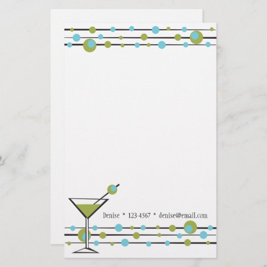 Fun Matini Lines Briefpapier (Voorkant / Achterkant)