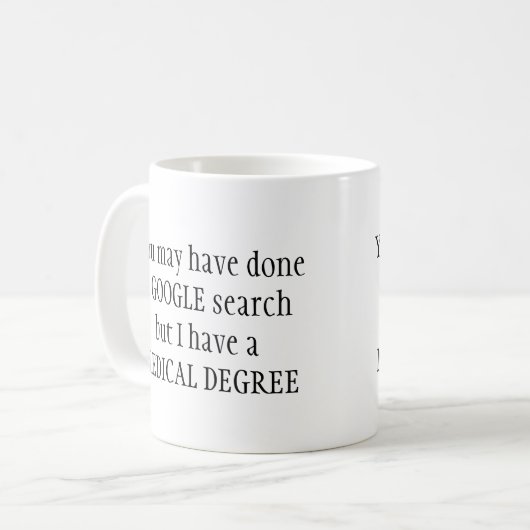 Fun Medical Degree Koffiemok (Voorkant links)