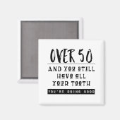 Fun meer dan 50 al je Tanden Joke Magneet (Voorkant / Achterkant)