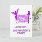 Fun meiden gepersonaliseerd bachelorette feest kaart (Staand voorkant)