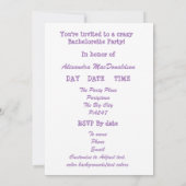 Fun meiden gepersonaliseerd bachelorette feest kaart (Achterkant)