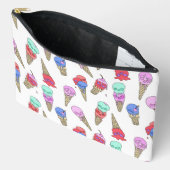 Fun Melty Summer Gothic Skull Ice Cream pastel wit Etui (Open)