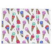 Fun Melty Summer Gothic Skull Ice Cream pastel wit Groot Cadeauzakje (Achterkant)