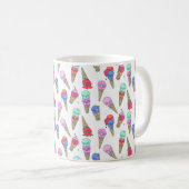 Fun Melty Summer Gothic Skull Ice Cream pastel wit Koffiemok (Voorkant rechts)