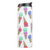 Fun Melty Summer Gothic Skull Ice Cream pastel wit Thermosbeker (Gedraaid links)