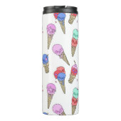 Fun Melty Summer Gothic Skull Ice Cream pastel wit Thermosbeker (Achterkant)