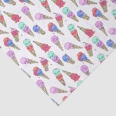 Fun Melty Summer Gothic Skull Ice Cream pastel wit Tissuepapier (Detail)