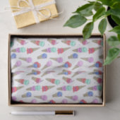 Fun Melty Summer Gothic Skull Ice Cream pastel wit Tissuepapier (Geschenk)