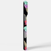 Fun Melty Summer Gothic Skull Ice Cream pastel zwa Case-Mate iPhone Case (Achterkant / Rechts)