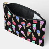 Fun Melty Summer Gothic Skull Ice Cream pastel zwa Etui (Open)