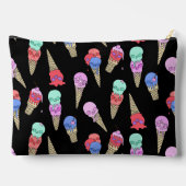 Fun Melty Summer Gothic Skull Ice Cream pastel zwa Etui (Achterkant)