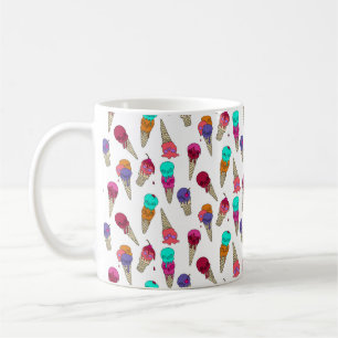 Fun Melty Summer Gothic Skull Ice Cream weird whit Koffiemok