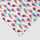 Fun Melty Summer Gothic Skull Ice Cream weird whit Tissuepapier (Detail)