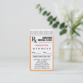 Fun Memorable Prescription Appointcard Visitekaartje (Staand voorkant)