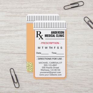 Fun Memorable Prescription Appointcard Visitekaartje