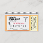 Fun Memorable Prescription Medical Appointing Visitekaartje (Voorkant)