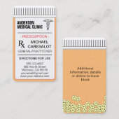 Fun Memorable Prescription Medical Visitekaartje (Voorkant / Achterkant)