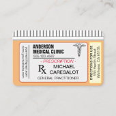Fun Memorable Prescription Medical Visitekaartje (Voorkant)